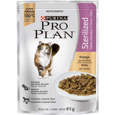 Ração Nestlé Purina Pro Plan Cat Wet Sachê Frango ao Molho