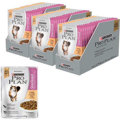 Ração Nestlé Purina Pro Plan Cat Wet Sachê Frango ao Molho Sterilized para Gatos 1+ Adultos