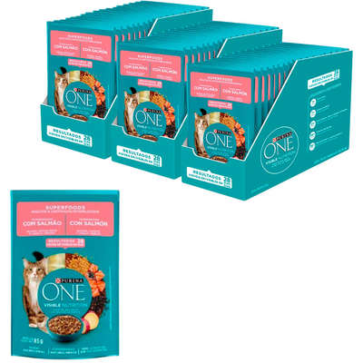 “Ração Úmida Nestlé Purina One Salmão para Gatos Adultos Castrados