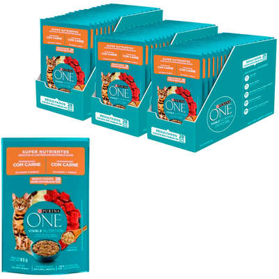Ração Úmida Nestlé Purina One Carne para Gatos Adultos e Castrados