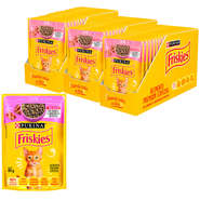 Ração Úmida Nestlé Purina Friskies Sachê Carne ao Molho para Gatos Filhotes - 85 g - 45 Unidades