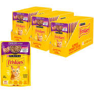Ração Úmida Nestlé Purina Friskies Sachê Cordeiro ao Molho para Gatos - 85 g - 45 Unidades