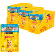Ração Úmida Nestlé Purina Friskies Peixe Branco ao Molho para Gatos Adultos - 85 g - 45 Unidades