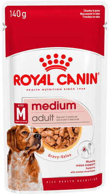 Ração Úmida Royal Canin Sachê Size Health Nutrition Wet para Cães Adultos Raças Médias - 140 g