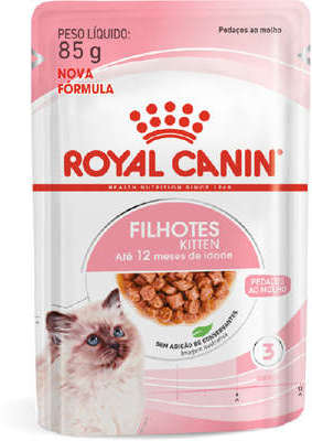 Ração Úmida Royal Canin Sachê Feline Kitten Instinctive para Gatos Filhotes com ate 12 meses - 85 g