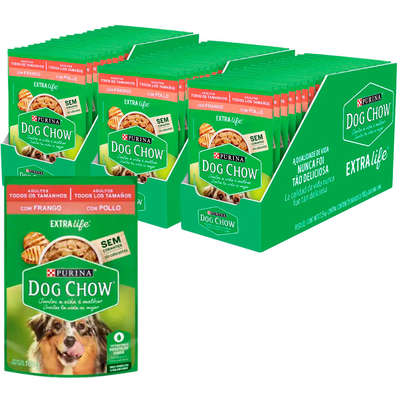 Ração Úmida Nestlé Purina Dog Chow Sachê Frango para Cães Adultos