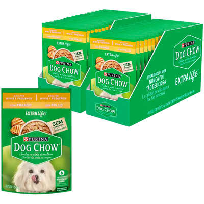 Ração Úmida Nestlé Purina Dog Chow Sachê Frango para Cães Adultos Raças Minis e Pequenas