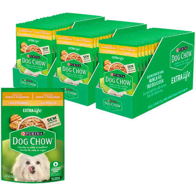 Ração Úmida Nestlé Purina Dog Chow Sachê Frango para Cães Adultos Raças Minis e Pequenas