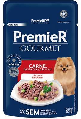 Ração Úmida Premier Gourmet Carne Batata Doce e Brócolis para Cães Porte Pequeno - 85 g