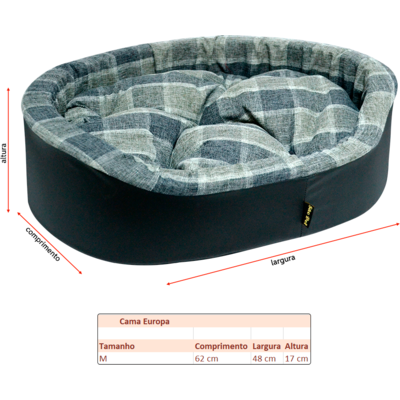 Cama São Pet Europa Creative Preta