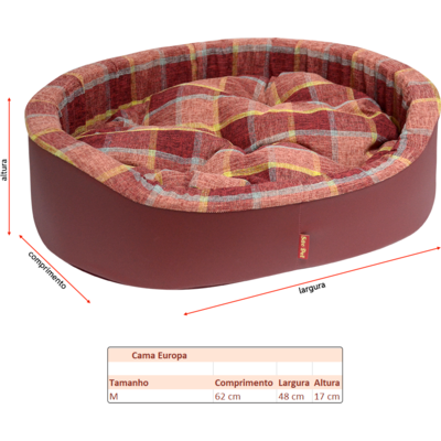 Cama São Pet Europa Creative Vermelha