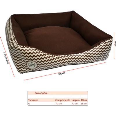 Cama São Pet Safira Marrom