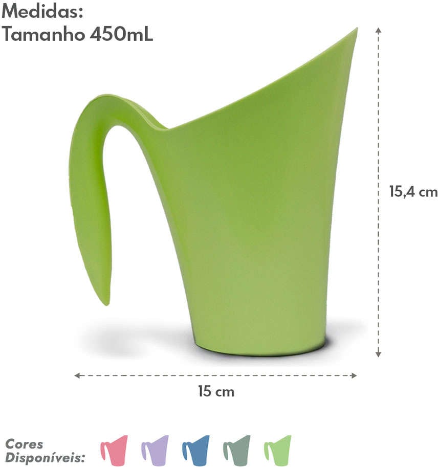 Caneca Dosadora Família de Estimação Verde Cítrico - Tam. Único