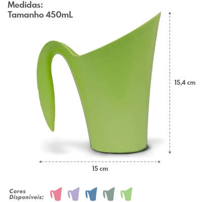 Caneca Dosadora Família de Estimação Verde Cítrico