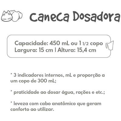 Caneca Dosadora Família de Estimação Verde Cítrico