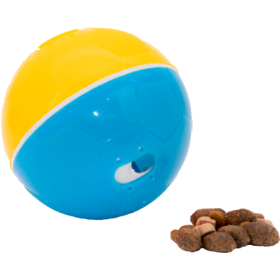 Brinquedo Amicus Crazy Ball Azul e Amarelo para Cães e Gatos