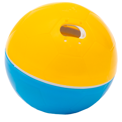 Brinquedo Amicus Crazy Ball Azul e Amarelo para Cães e Gatos”