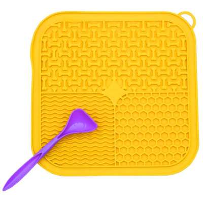 Brinquedo e Comedouro Lento Amicus Lamb Lamb Square Amarelo