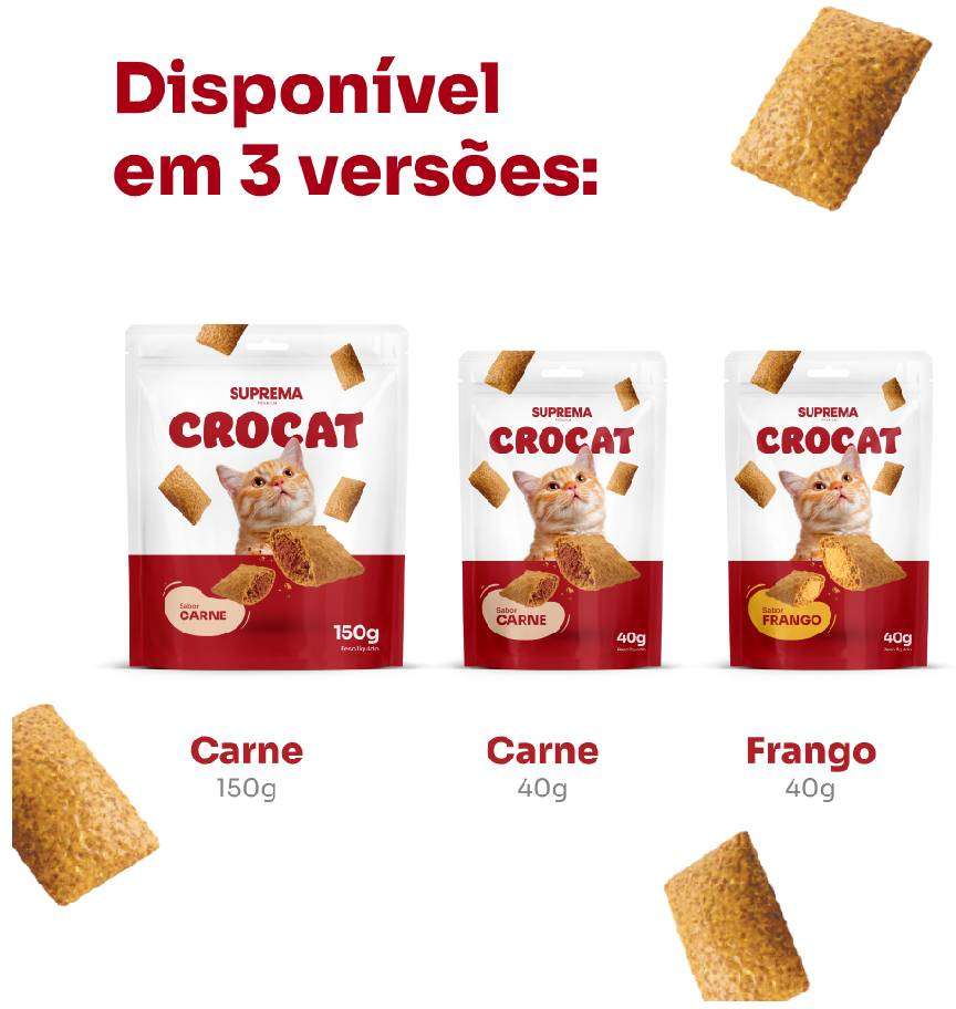 Petisco Suprema Crocat Sabor Frango para Gatos Adultos - 40 g