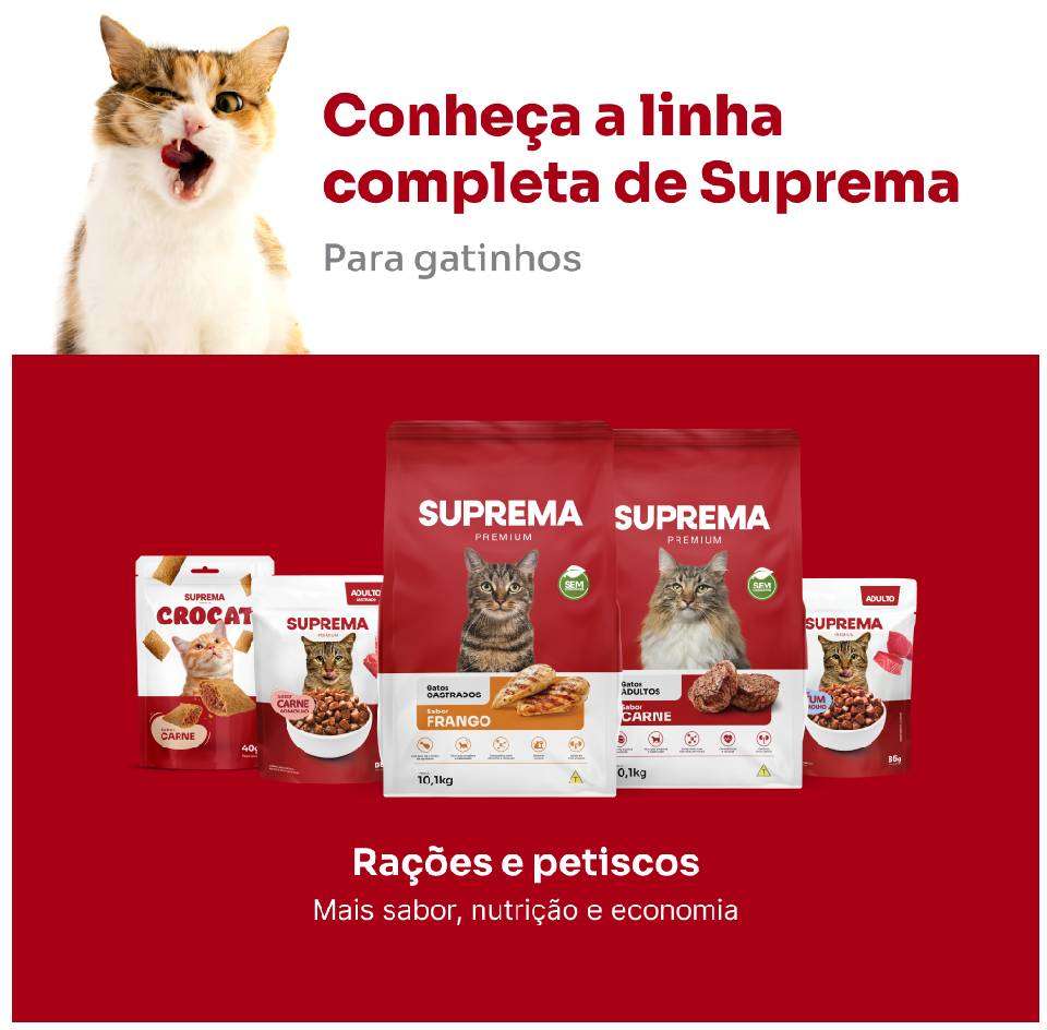 Petisco Suprema Crocat Sabor Frango para Gatos Adultos - 40 g