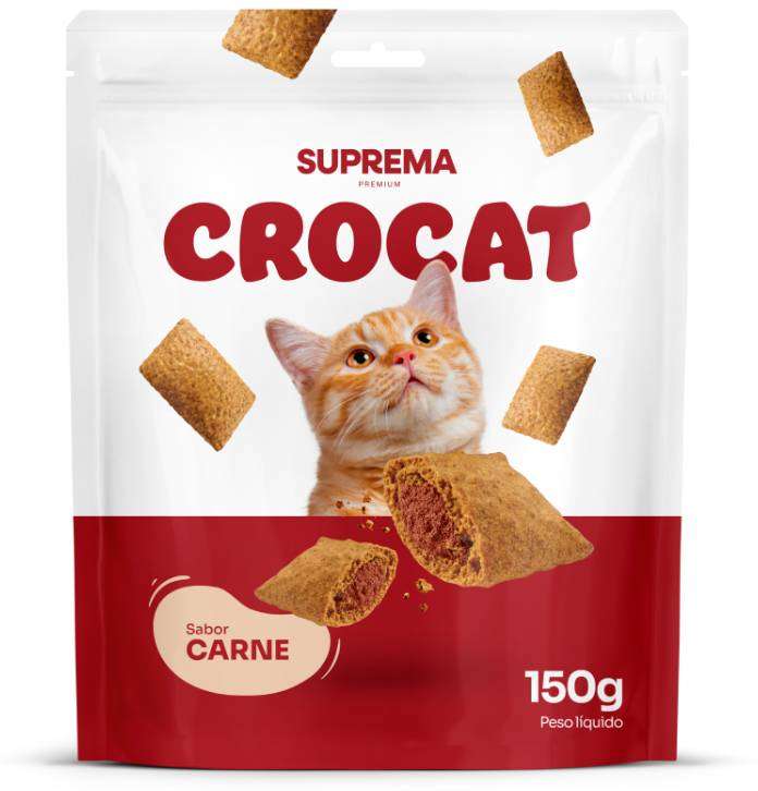 Petisco Suprema Crocat Sabor Carne para Gatos Adultos - 150 g