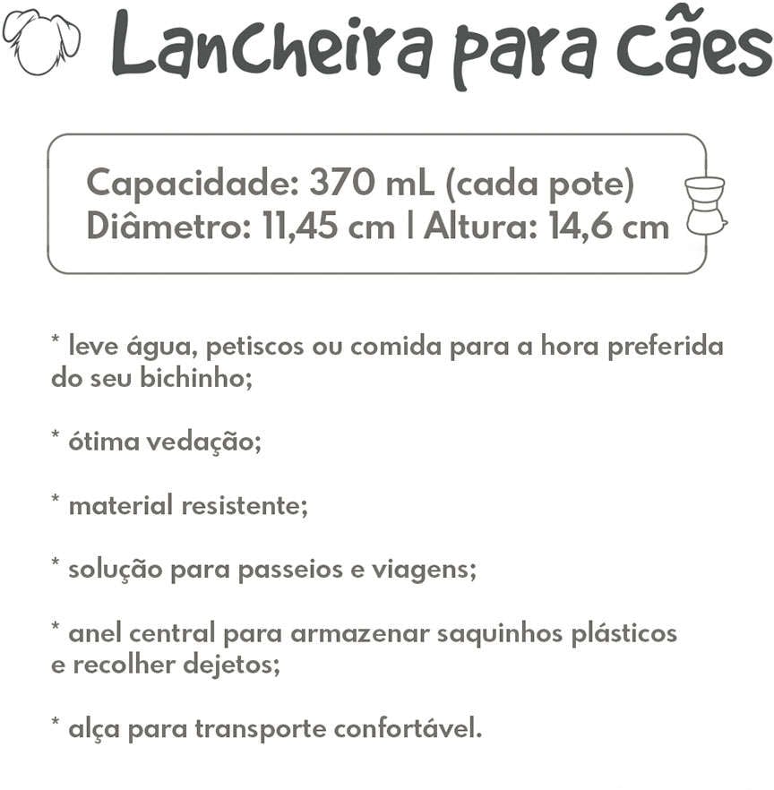 Lancheira Família de Estimação Lavanda - Tam. Único