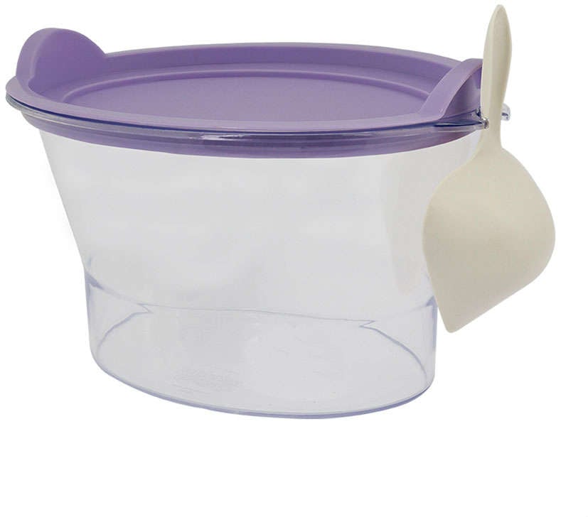 Pote para Ração com Servidor Lancheira de Estimação Lavanda - Tam. Único