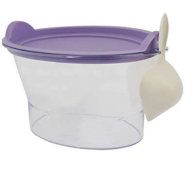 Pote para Ração com Servidor Lancheira de Estimação Lavanda