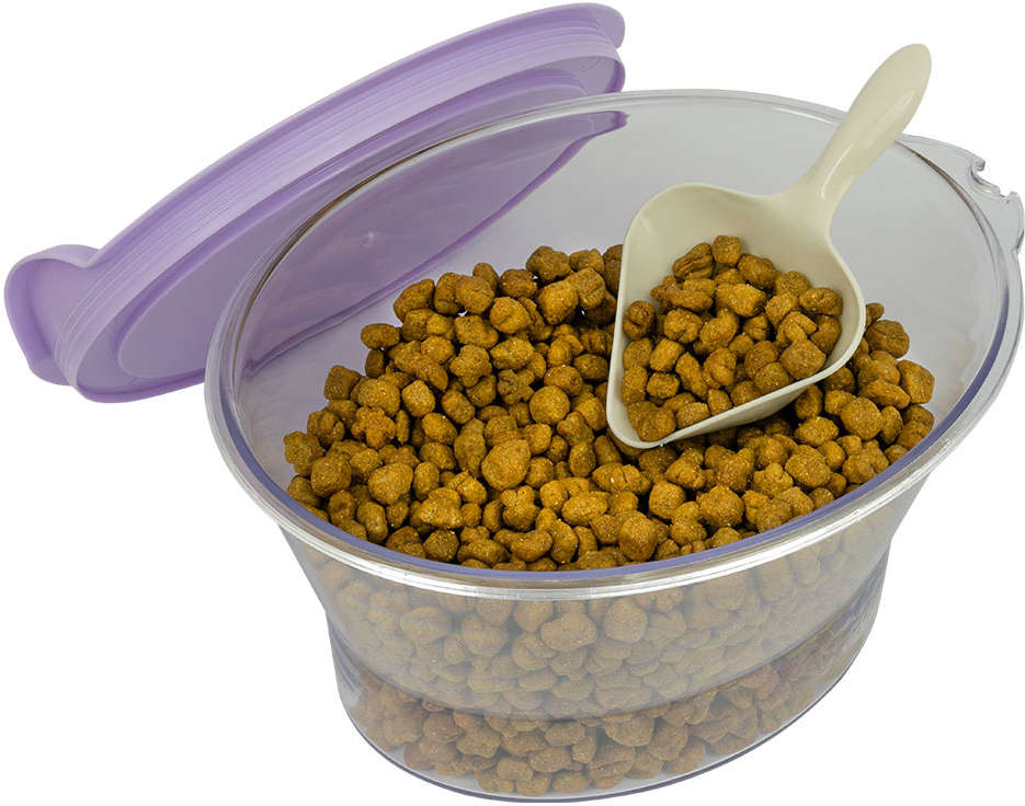 Pote para Ração com Servidor Lancheira de Estimação Lavanda - Tam. Único