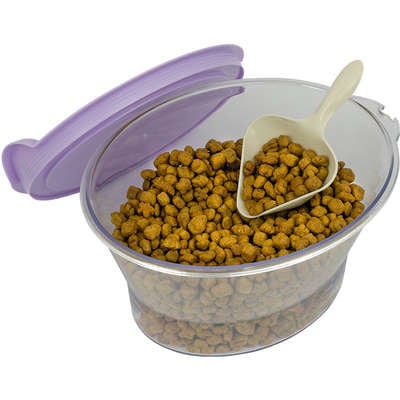 Pote para Ração com Servidor Lancheira de Estimação Lavanda