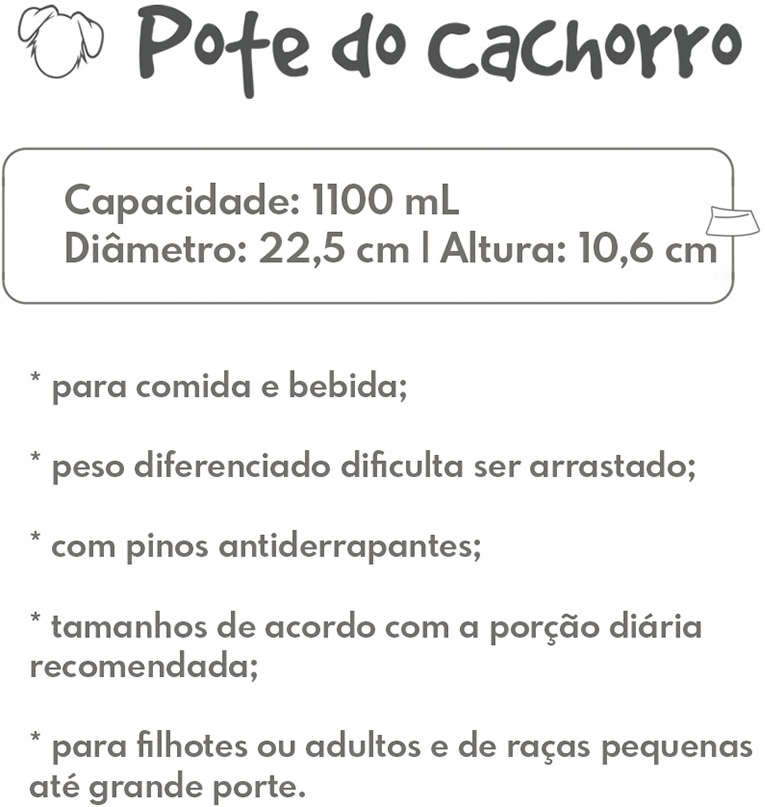 Bebedouro e Comedouro Família de Estimação Lavanda para Cães - Tam. G