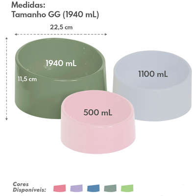 Comedouro Slim Família de Estimação Verde Cítrico