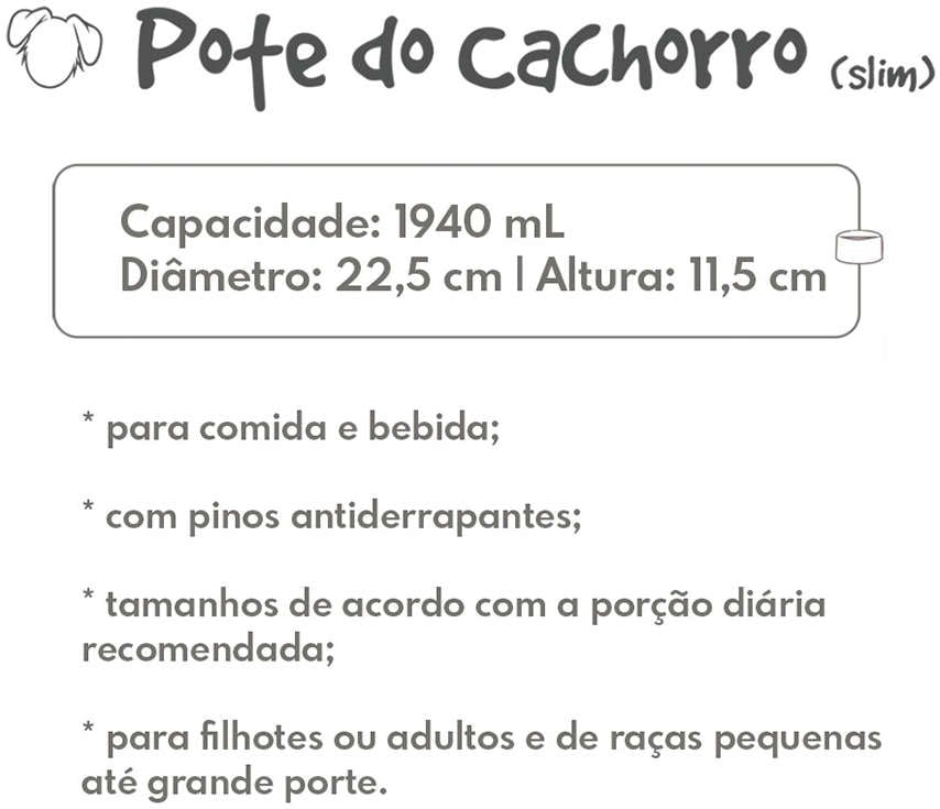 Comedouro Slim Família de Estimação Verde Cítrico - Tam. GG