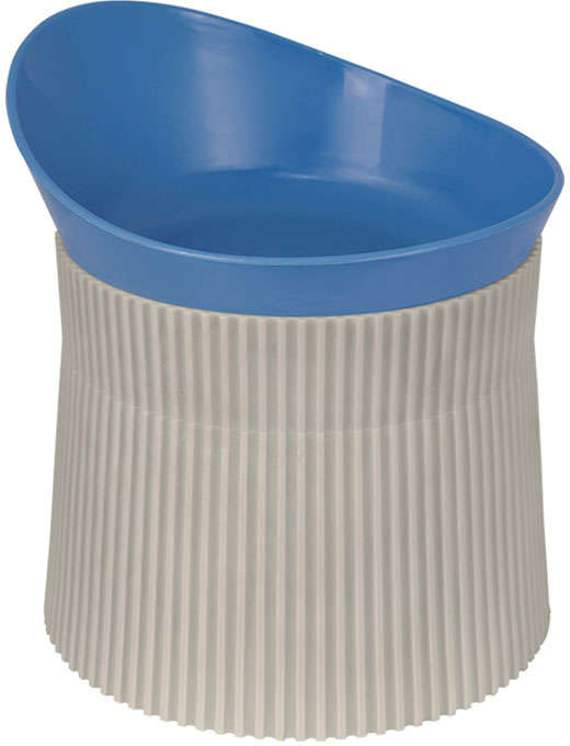 Comedouro e Bebedouro Família de Estimação Ergonômico Azul para Cães - Tam. P