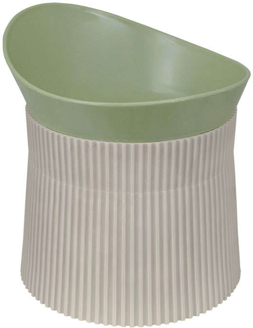 Bebedouro e Comedouro Família de Estimação Ergonômico Verde Pastel para Cães - Tam. P