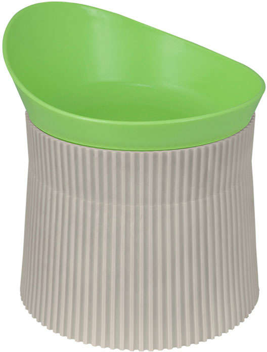 Bebedouro e Comedouro Família de Estimação Ergonômico Verde Cítrico para Cães - Tam. M