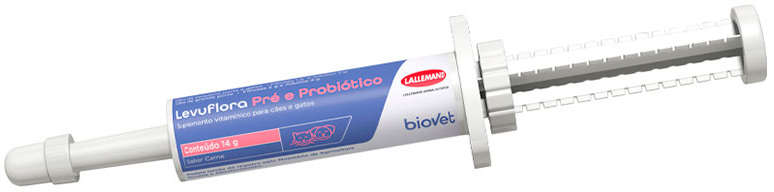 Suplemento Alimentar Biovet Levuflora Probiótico - 14 g