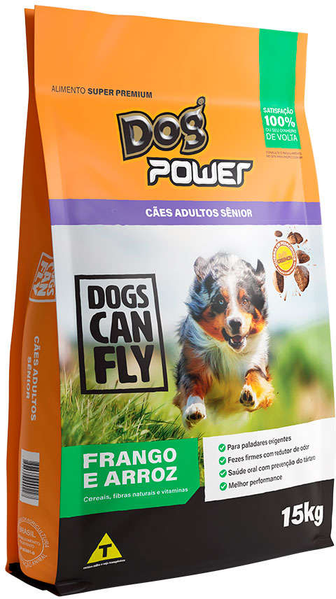 Ração Dog Power Frango e Arroz para Cães Sênior 7+ - 15Kg