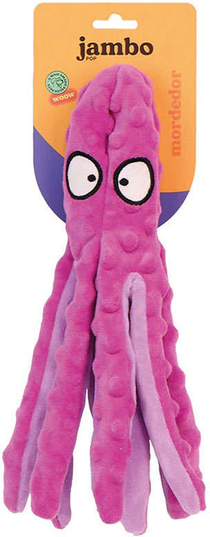 Brinquedo Mordedor Jambo Pet Pelúcia Polvo Skin Sem Enchimento Lilás - Tam. Único