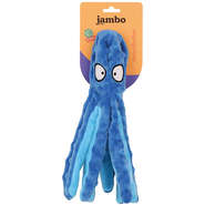 Brinquedo Mordedor Jambo Pet Pelúcia Polvo Skin Sem Enchimento Azul - Tam. Único