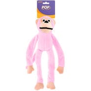 Brinquedo Mordedor Jambo Pet Pelúcia Macaco New Pop Rosa - Tam. Único