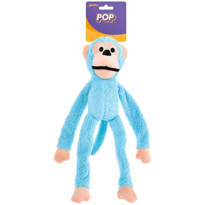 Brinquedo Mordedor Jambo Pet Pelúcia Macaco New Pop Azul