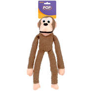 Brinquedo Mordedor Jambo Pet Pelúcia Macaco New Pop Marrom - Tam. Único
