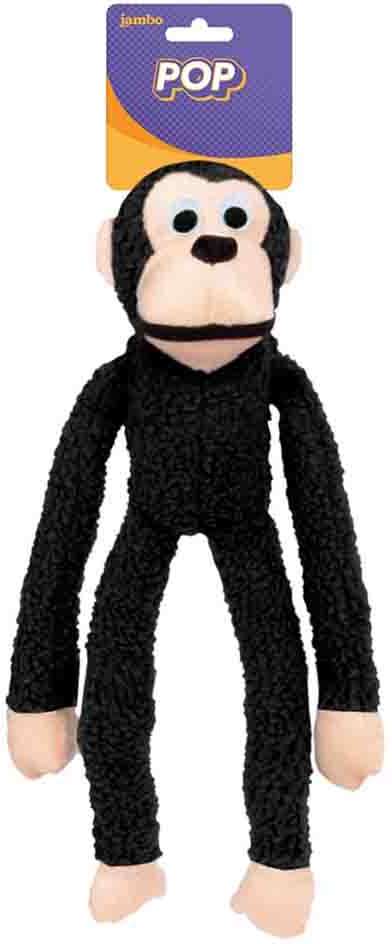 Brinquedo Mordedor Jambo Pet Pelúcia Macaco New Pop Preto - Tam. Único