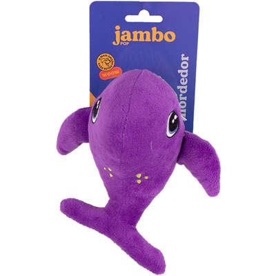 Brinquedo Mordedor Jambo Pet Pelúcia Pop Aqua Baleia