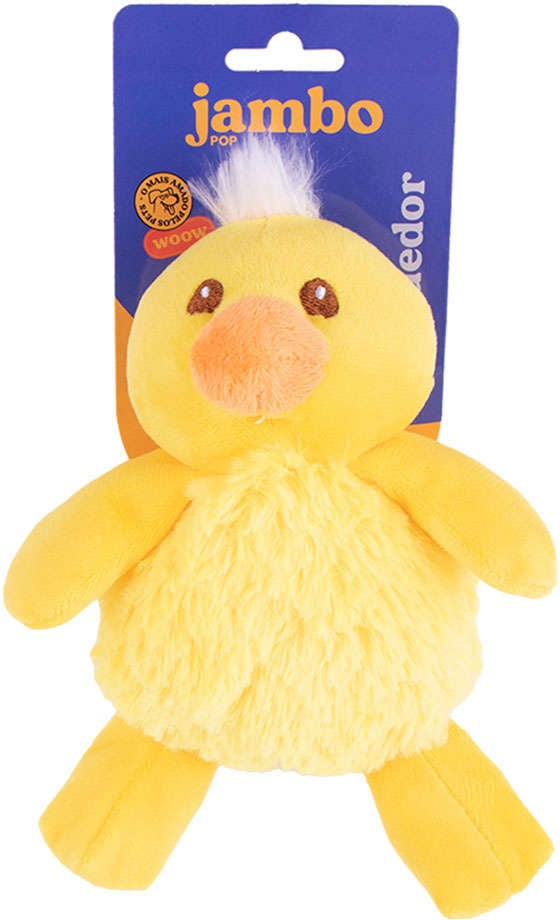 Brinquedo Mordedor Jambo Pet Pelúcia Pop Fofa Pato - Tam. Único