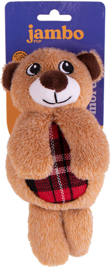 Brinquedo Mordedor Jambo Pet Pelúcia Pop Urso - Tam. Único