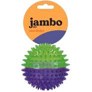 Brinquedo Jambo Pet Bola TPR Média Espinho Dual Roxo e Verde - Tam. Único