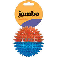Brinquedo Jambo Pet Bola TPR Média Espinho Dual Azul e Laranja - Tam. Único