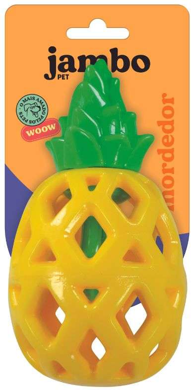 Brinquedo Mordedor Jambo Pet Fruit Treat Abacaxi - Tam. Único